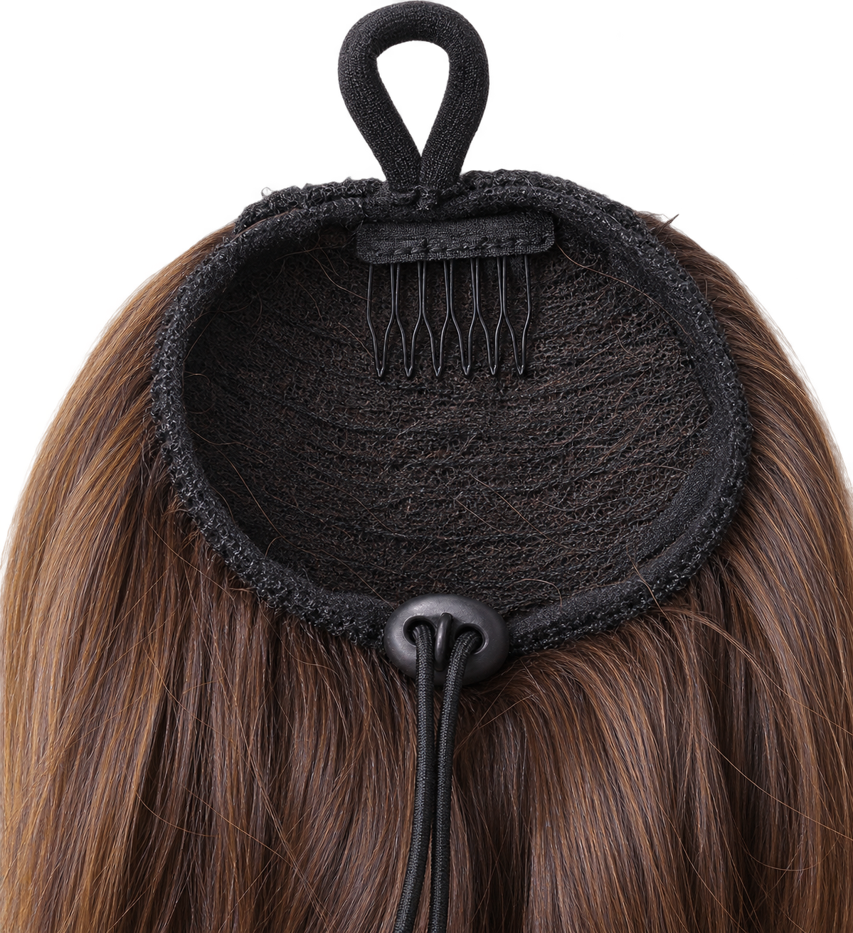LilyLocks ponytail drawstring and comb system