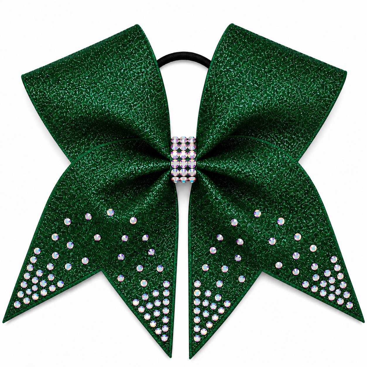 Pointy Tail AB Crystal Cheer Bow