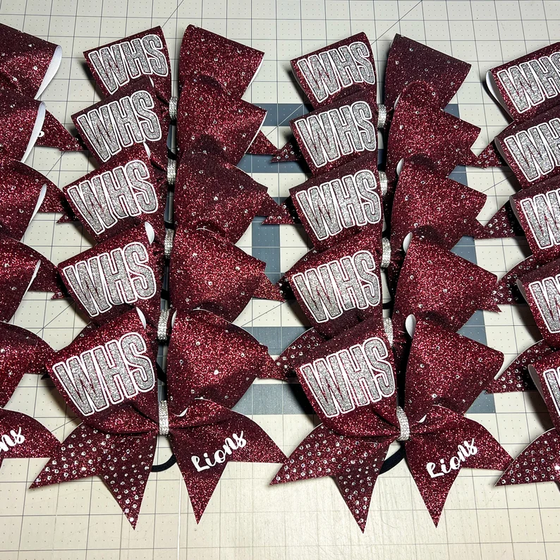 Custom LilyLocks team glitter cheer bow